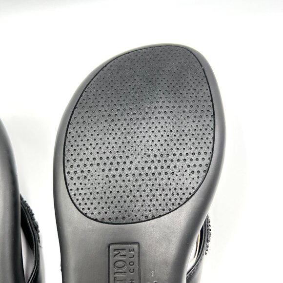 Kenneth Cole Reaction Size 9.5 Glam-Athon Black Jeweled Slides Sandals Shoes - Picture 11 of 13
